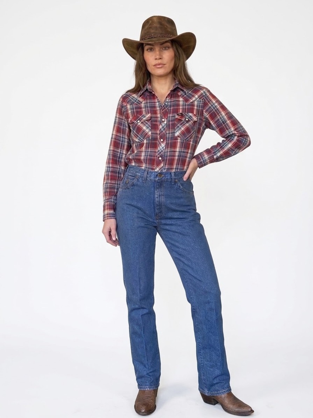 Wrangler vintage Jeans 28 straight leg 31” 1980’s high rise US 6